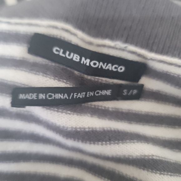 CLUB MONACO 100% CASHMERE STRIPED LONG SLEEVE BOAT NECK WOMEN'S SIZE SMALL - Picture 13 of 16